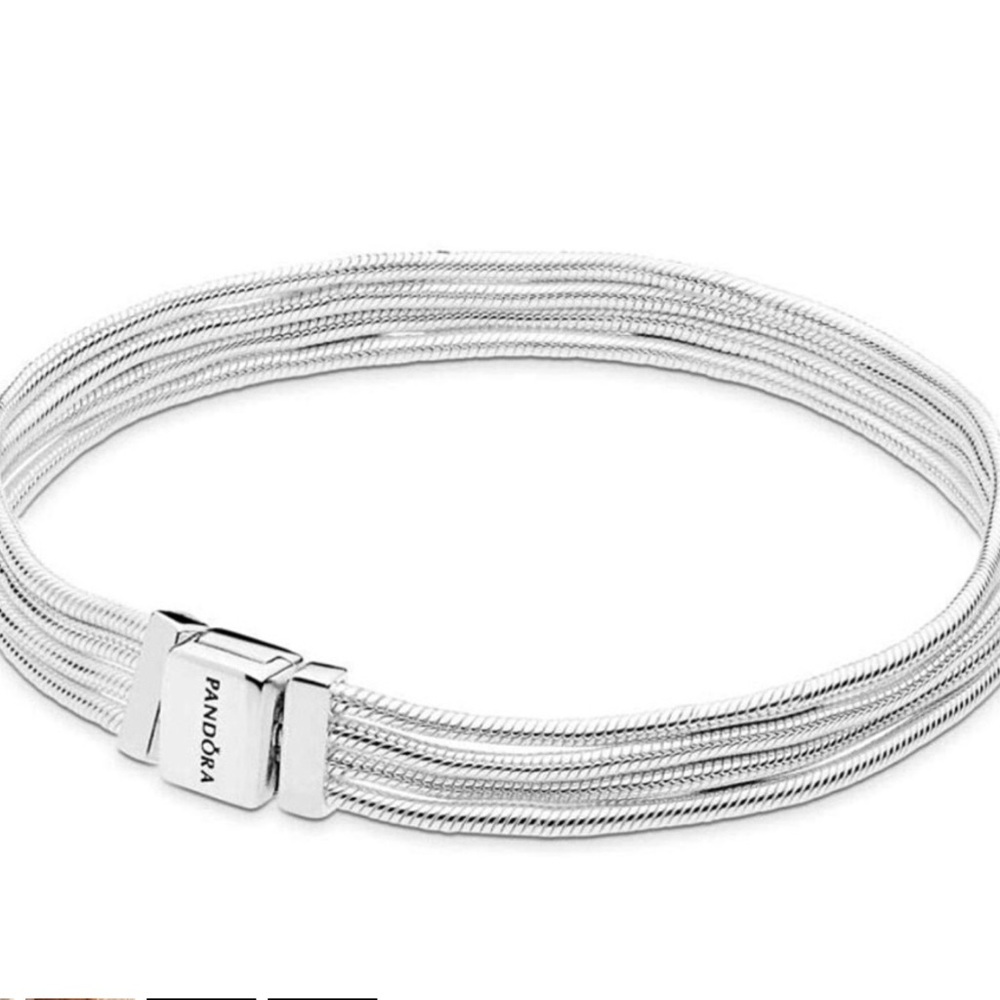 PANDORA RETIRED REFLEXIONS SNAKE CHARM BRACELET/RETIRED PANDORA HEART CLIP - Picture 5 of 10